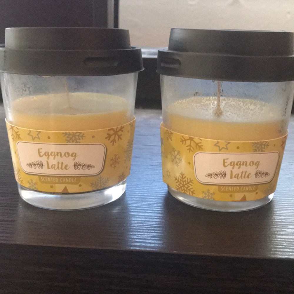 Egg nog latte candle